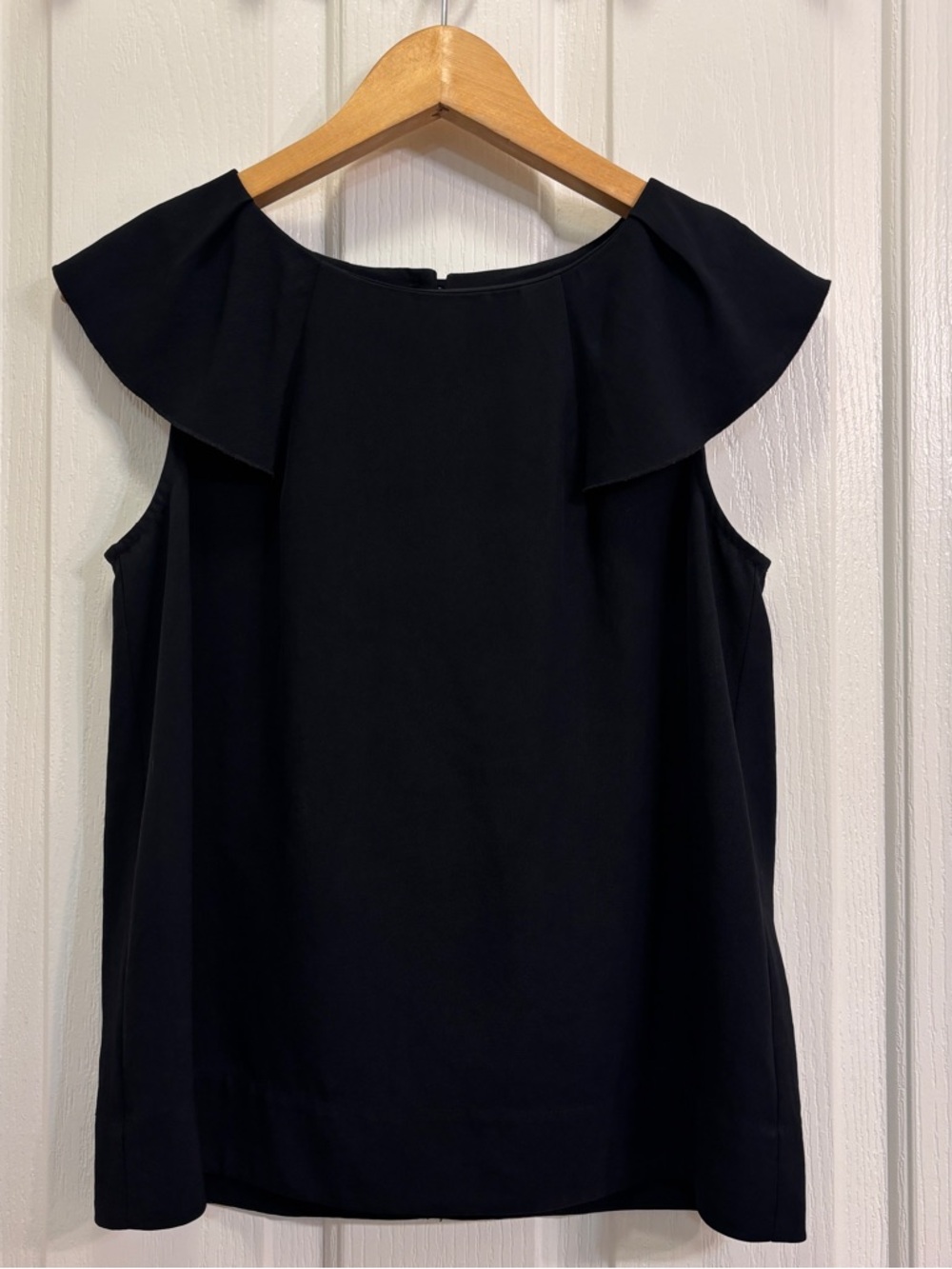 Banana Republic Black Ruffle Blouse